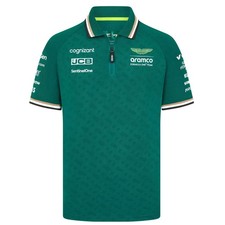 Image of Aston Martin F1 Team 2024 Green Polo Tee Shirt