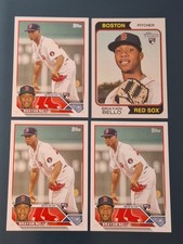 (4) Brayan Bello 2023 Topps Rookie Card #185 + Heritage #89 RC Boston Red Sox