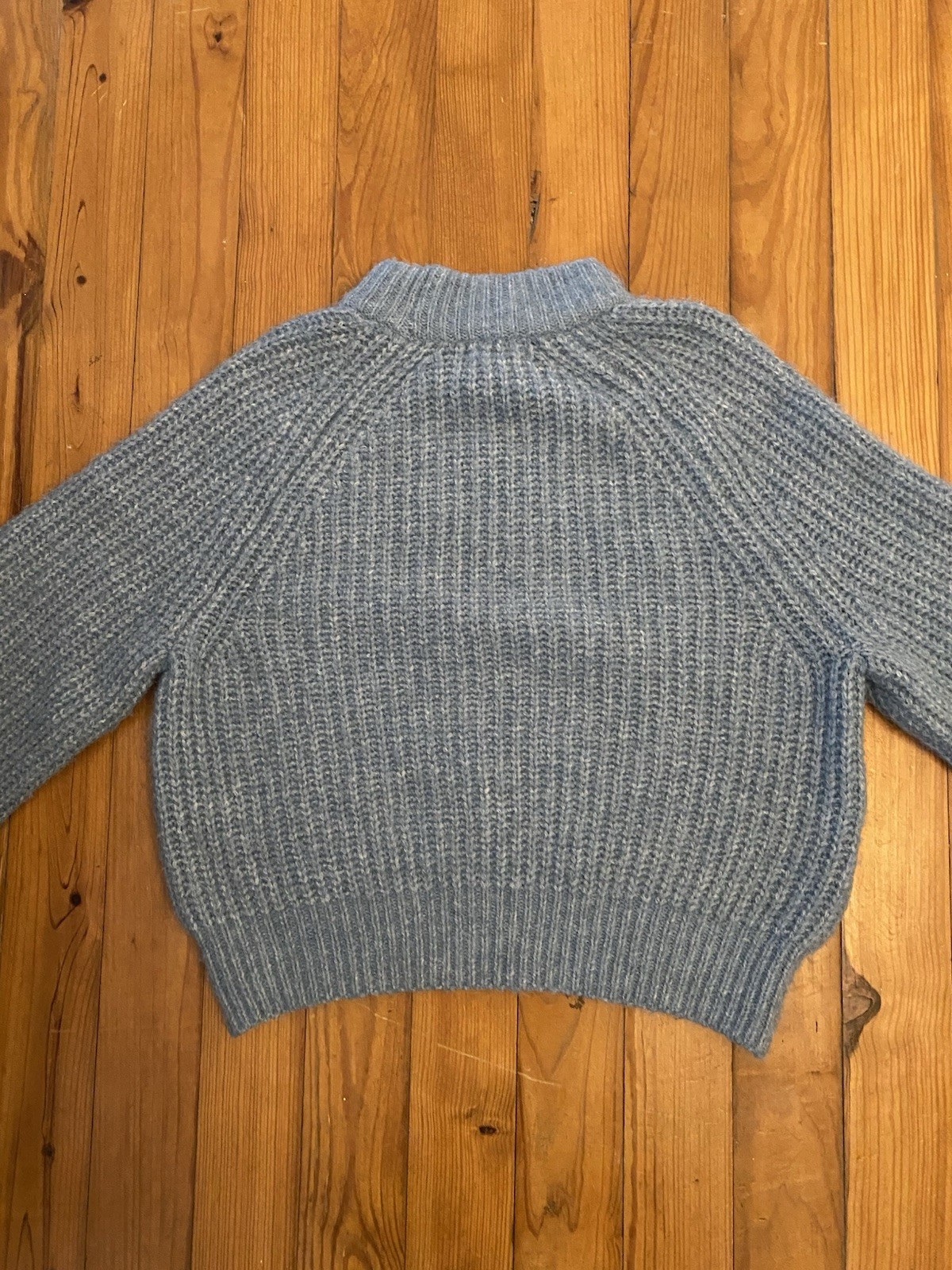 Universal Thread Women's Pullover Blue Ribbed Hea… - image 5