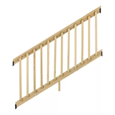 #ad 3 Ft. X 6 Ft. Pressure Treated Pine Wood Deck Stair Railing Kit with B2E Baluste $121.46