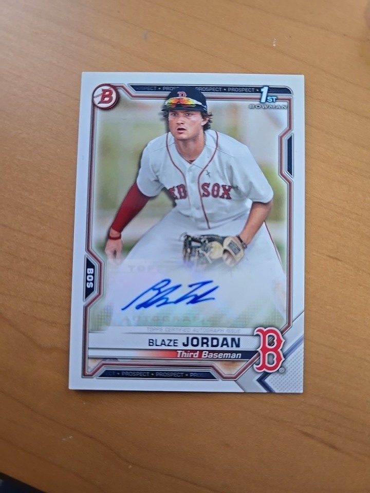 2021 Bowman Blaze Jordan 1st Bowman Paper Prospect Auto #PAPR-BJ Rookie Rc Sox