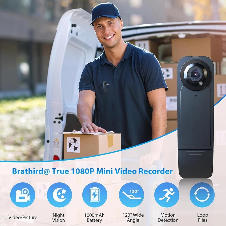 Cámara corporal portátil 1080P HD transparente nítida con visión nocturna habilitada para visión nocturna Foto 4 de 4