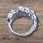 Lia Sophia Art Deco Style Vintage Fashion CZ Ring Size 7 Signed Necklace Set B&W — photo 4