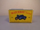MATCHBOX LESNEY 66B ORIGINAL BOX FOR HARLEY DAVIDSON MOTORCYCLE W. SIDECAR MINT