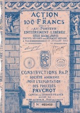 FRANCJA 1923 KONSTRUKCJE P.A.P. SOCIÉTÉ ANONYME POUR L'EXPLOITATION DES PRO
