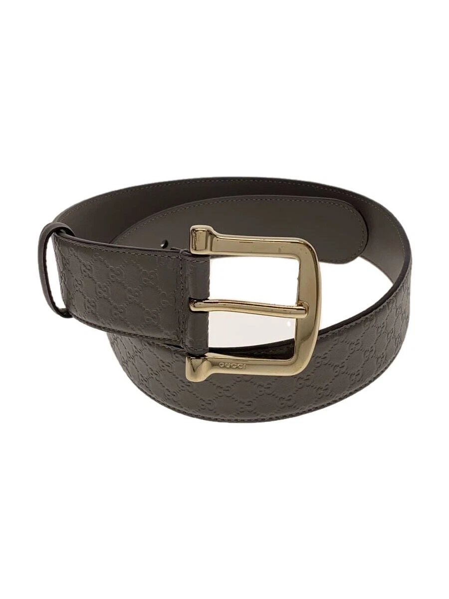Ceinture GUCCI simili cuir gris couleur unie homme 281548 Micro Gucci Sima