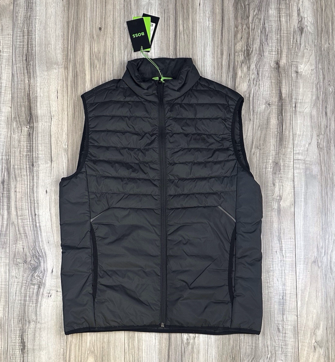 HUGO BOSS Thor 2 Zip Up Vest Black Men's Size XL Sleeveless Jacket