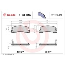 Brembo Bremsbelagsatz Bremsklötze hinten D3257223 0449233030 AY060TY008 | 62806
