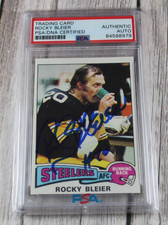 Rocky Bleier Authentic Autographed PSA/DNA Auto 1975 Topps Football Rookie Card. rookie card picture