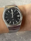 Vintage Seiko Quartz Mens Date Watch black Deal Date Bracelet 8222-8000 - 8