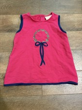 The Beaufort Bonnet Company Pink Wreath Bow Dress 12-18M
