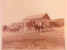 Farmstead 1893 Minnesota Harry Bauermeister Large Real Photo by Dewey Shelf 1