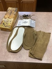 Vintage Mokassin Inka Stiefel Set weiches Wildleder Tandy Leather Co. einfache Montage Größe 9
