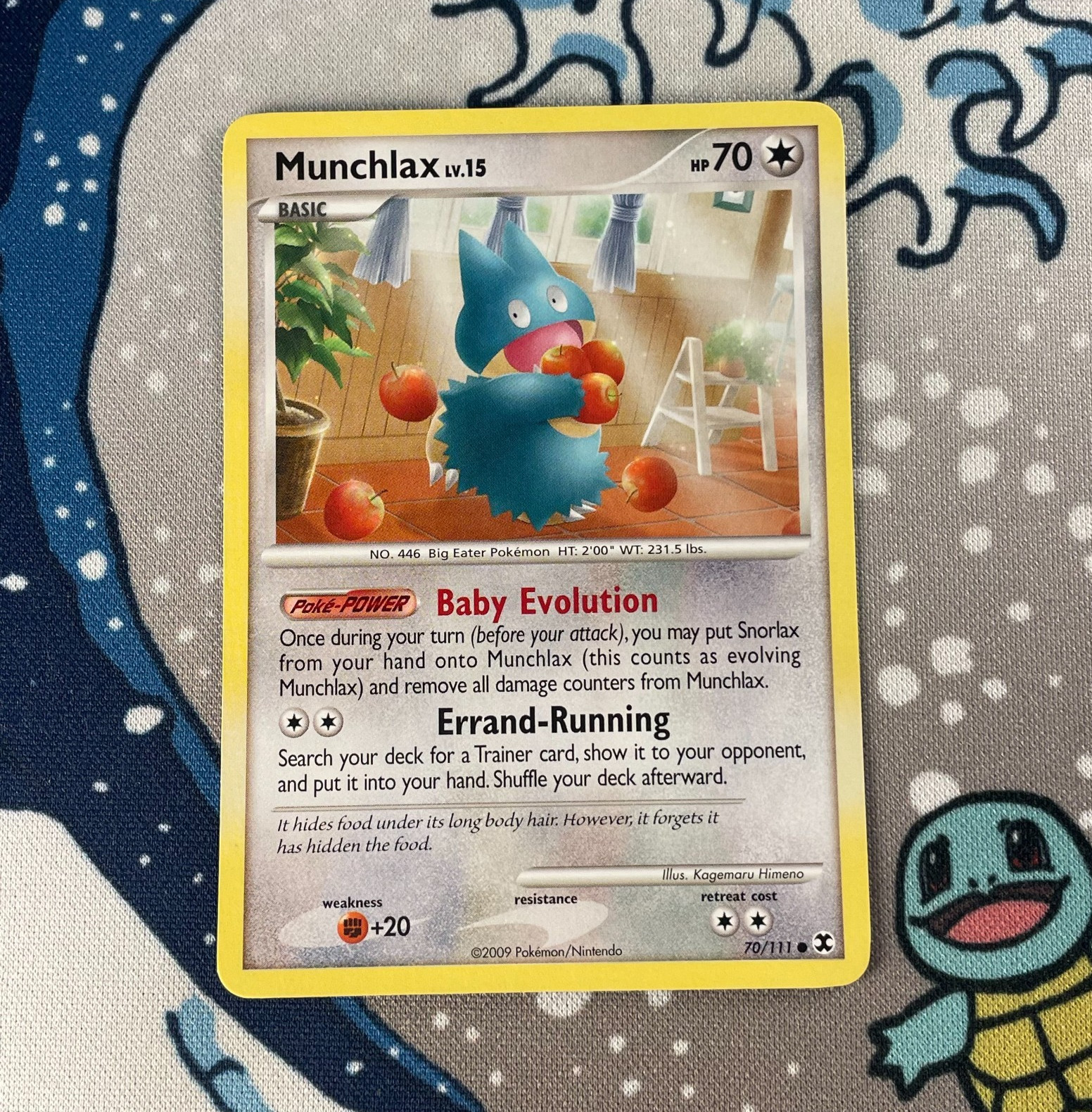 Munchlax 70/111 Non Holo Platinum Rising Rivals Pokemon Card 2009 NM