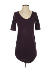 Moda International Women Purple Short Sleeve Top S