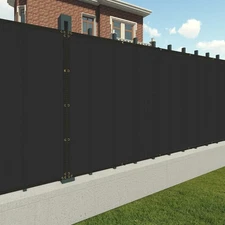 Black HDPE Outdoor Privacy Fence Screen Windscreen Fencing Cover with Zip Ties