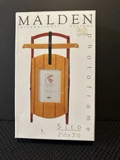 Malden International Designs Sled photo frame w/ 2 1/3” by 3 1/2” photo space.