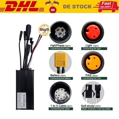 E-bike 3 Mode Sine Wave Controller 30A 24V/36V/48V For 1000W Motor DE STOCK