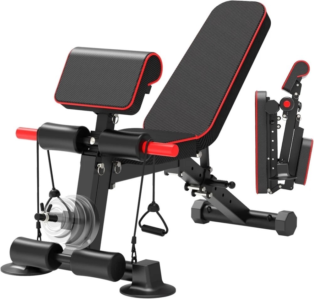 Banco de pesas ajustable,entrenamiento de cuerpo completo para gimnasio en casa,