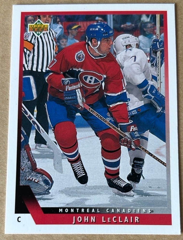 JOHN LeCLAIR 1993-94 UPPER DECK Card #167 NM-MT Condition