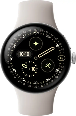 Google Pixel Watch 4 Wi‑Fi 41mm Polished Silver Porcelain Watch