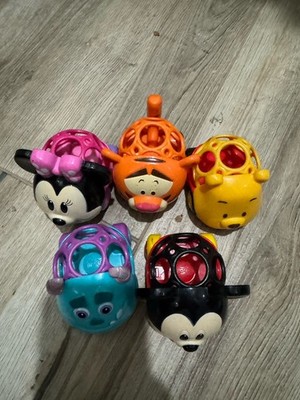 Disney Oball Go Grippers Set Of 5 Mickey, Minnie, Scully, Tigger, Pooh