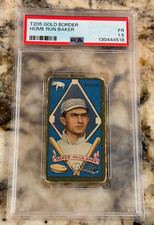 Frank Home Run Baker 1911 T205 Gold Border PSA 1.5 Rare Honest Long Cut Back HOF