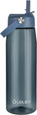 OLDLEY 1000ml/32oz Water Bottle with Straw Tritan 1 Litre Clear Drinks Bottle w