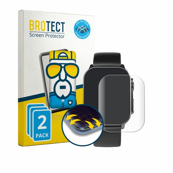"Full-Cover Schutz Folie FüR Poounur KW281A 2.01\" 3D Curved Edge Display 2X"-image