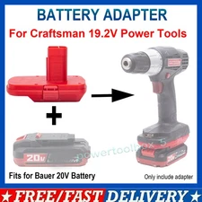 For Bauer 20V Li-ion Battery Adapter to for Craftsman 19.2V C 3 Old Power Tool