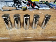 Snap-On 1/2"Drive 12 Point Imperial Deep Reach Sockets (7/8” to 1 1/8”)