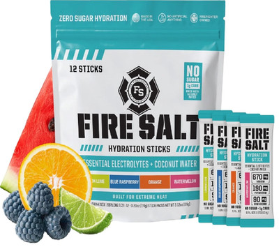 Fire Salt Hydration Sticks with Electrolytes & Organic Coconut Water, Magnesium