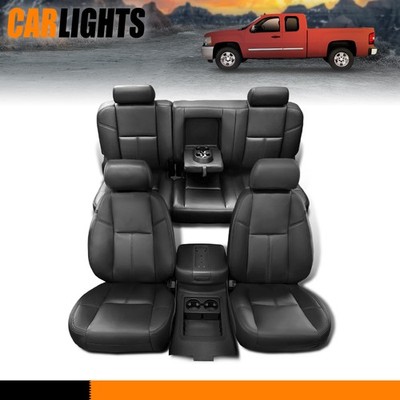 Fits 07-13 Chevy Silverado GMC Sierra Crew Cab Full Set Seat Covers Replacement