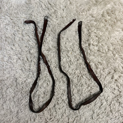 54” Brown Leather English Horseback Riding Stirrup Leathers