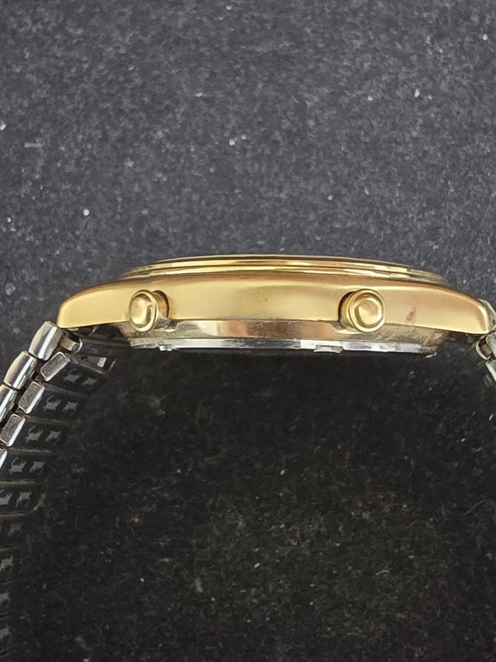 Men's Seiko World Timer Chronograph Gold Tone Quartz Watch 5T52-6A29 - Image 3 of 4