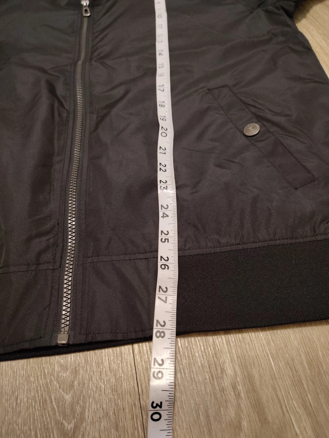 Distortion Bomber Jacket Men's Size Large Lightweight Pockets Black Full Zip image 9