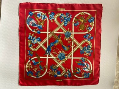 Halstuch Schal quadratisch Hermès - Karibik - Gavroche 45 cm - rot