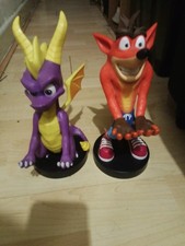 Cable Guys Spyro & Crash Bandicoot Controller Phone Holder Figure Stand 9"
