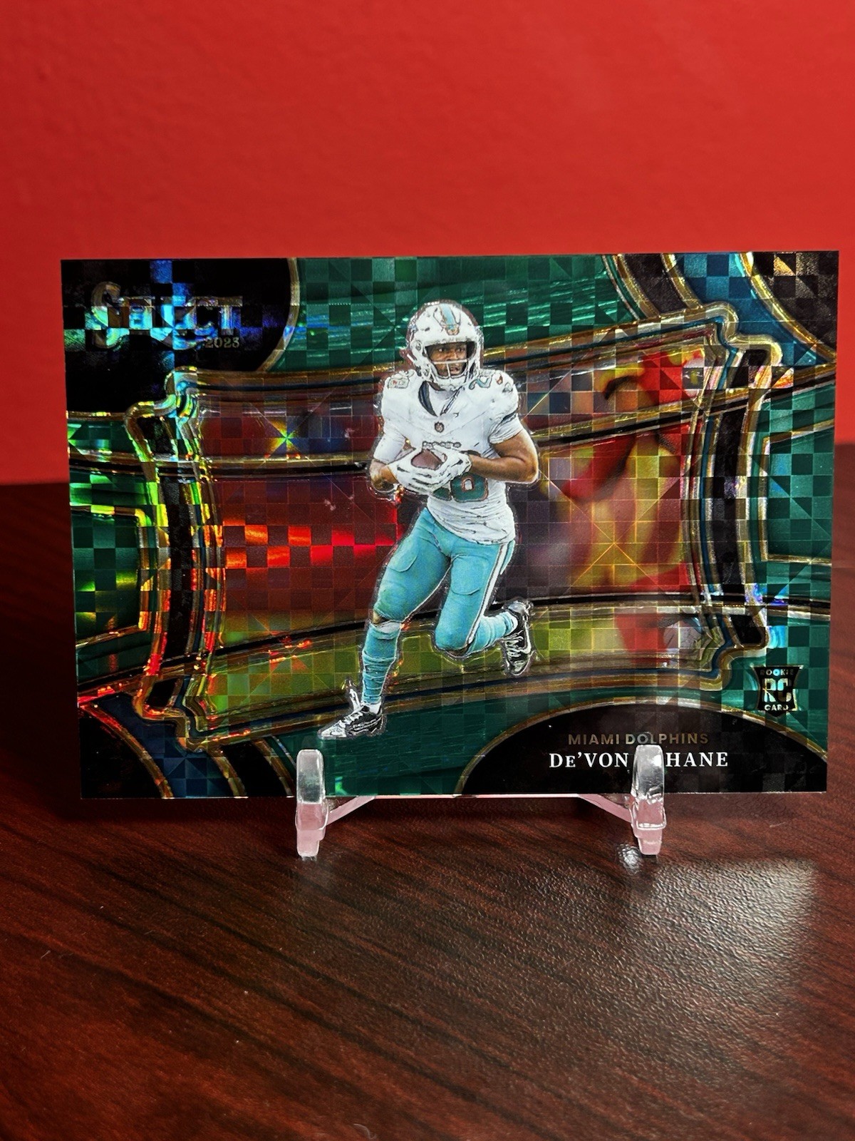 2023 Panini Select - Field Level De'Von Achane #359 Green Prizm /5 (RC)