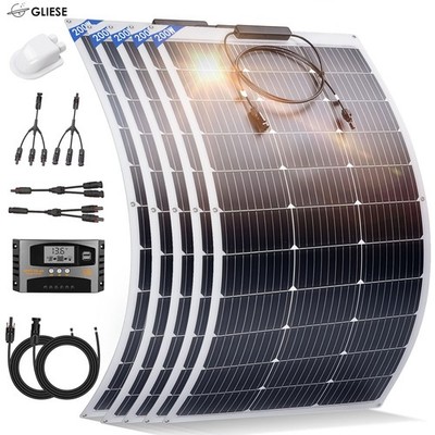 1000W 800W 600W 400W 200W Flexibel Solarpanel Solarmodule für Wohnmobil Boot RV