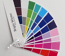 Bright Winter / Clear Winter Color Swatch Fan for Personal Color Season Analysis