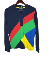 LRL Ralph Lauren Active Hoodie Women's Multi color Full Zip Sweatshirt Size L