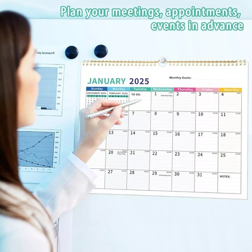 Wall Calendar2025-2026,18 Month Large Desk Calendar from January2025 to June2026