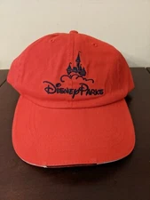 New Disney Parks Red Cap Hat Adjustable Adult 100% Cotton Where Dreams Come True