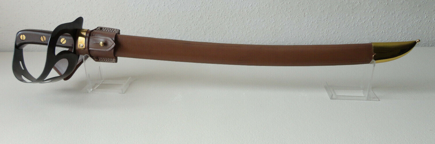 Scarce, Used Cold Steel Cutlass Sword With Leather Scabbard