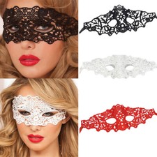 EYE MASK MASQUERADE BN LADIES HALLOWEEN LACE STUNNING PROM VENETIAN FANCY DRE  