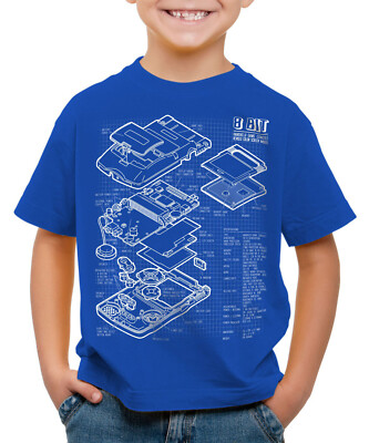 Game Boy Kinder T-Shirt classic gamer mario super retro nes zelda handheld 8-Bit