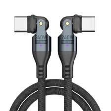 2-Pack 3.3ft USB-C to USB-C Cables 240W Fast Charging, 180 /360  Swivel, Durable