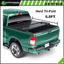 Tonneau Cover Truck Bed 5.5ft For 2004-2019 2020 Ford F-150 F150 Hard Tri-fold Tonneau Cover Truck Bed 5.5ft For 2004-2019 2020 Ford F-150 F150 Hard Tri-fold