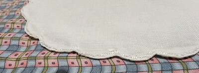 Boutross Hand Embroidery Irish Linen Scalloped Burp Cloths Gift Baby